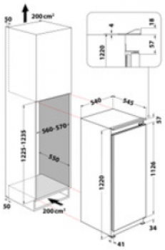 Indesit IBC 12 BC 22 R Einbaukühlschrank